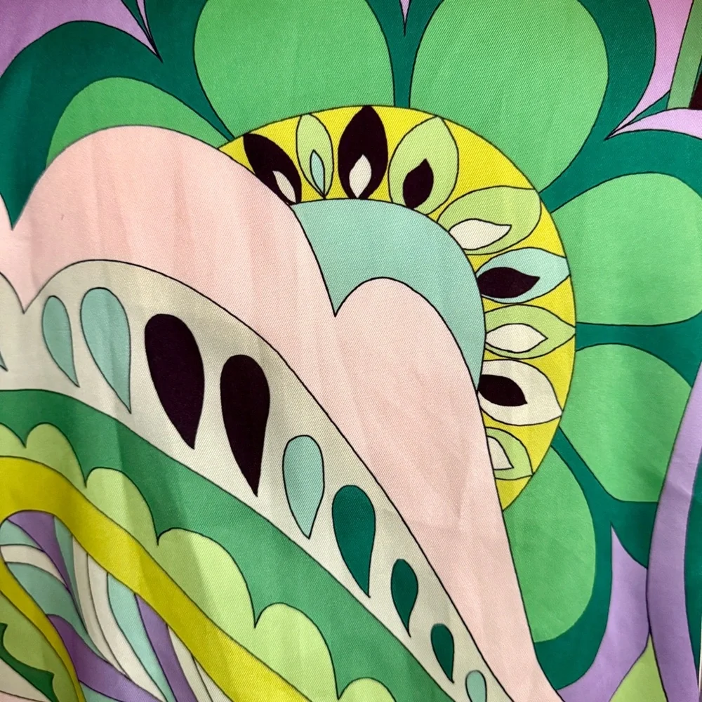 Retro Psychedelic Button-Up Blouse - Picture 5 of 9